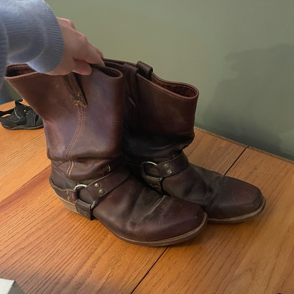 Men’s Leather Cowboy Boots, size 12
